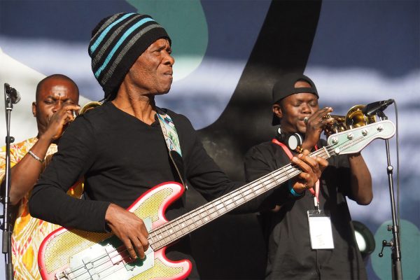 Rudolstadt-Festival 2019: Seun Kuti & Egypt 80: Kunle Justice, Oladimeji Adayomi Akinyele (Foto: Andreas Kuhrt)