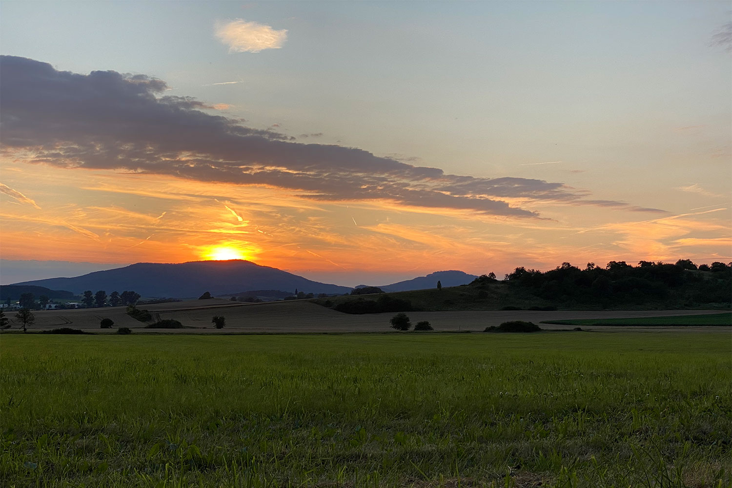 2020 Grünes Band: Straufhain-Blick zu den Gleichbergen (Foto: Manuela Hahnebach)