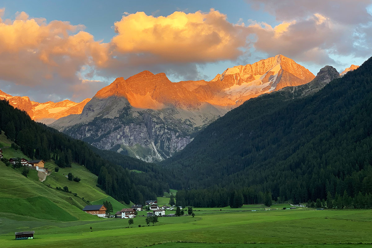2021 Rein in Taufers, Südtirol: Hochgall im Abendlicht (Foto: Andreas Kuhrt)
