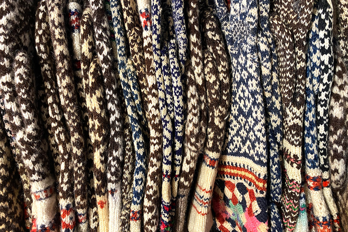 2022 Estland: Heimtali-Museum: Strick-Handschuhe (Foto: Andreas Kuhrt)