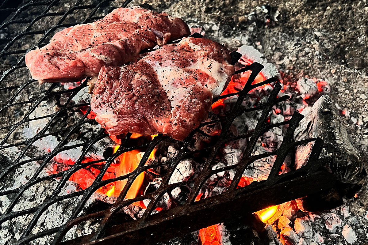 2022 Estland: Saaremaa: Vilsandi: Käkisilma RMK Camping: Grill (Foto: Manuela Hahnebach)