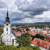 Rudolstadt Festival 2022: Burgterrasse: Blick zur Kirche St. Andreas (Foto: Manuela Hahnebach)