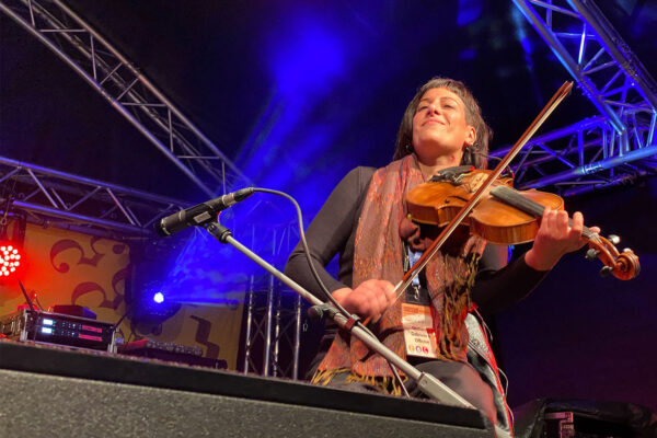 Rudolstadt Festival 2022: Giuliano Gabriele Trio: Lucia Cremonesi (Foto: Andreas Kuhrt)