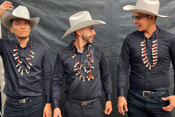 Rudolstadt Festival 2022: Cimarrón: Jorgr Perilla, Oliver Oicatá, Santiago Fuentes (Foto: Andreas Kuhrt)