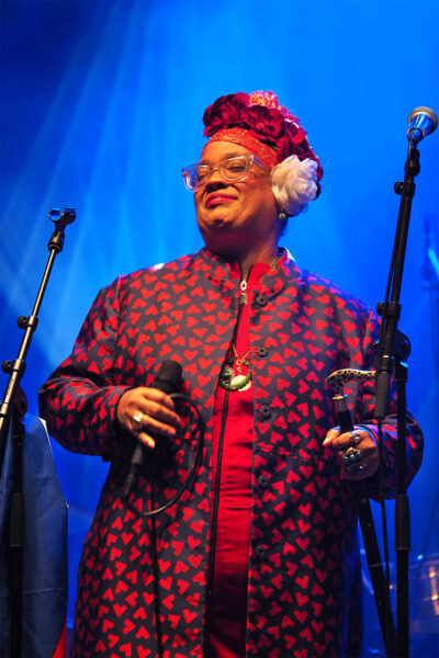 Rudolstadt Festival 2022: Humba Reggae Jeckness: Mirta Junco (Foto: Manuela Hahnebach)