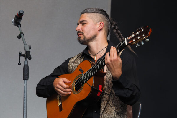 Rudolstadt Festival 2022: Wild Strings Trio: Aleksander Kuzmić (Foto: Manuela Hahnebach)