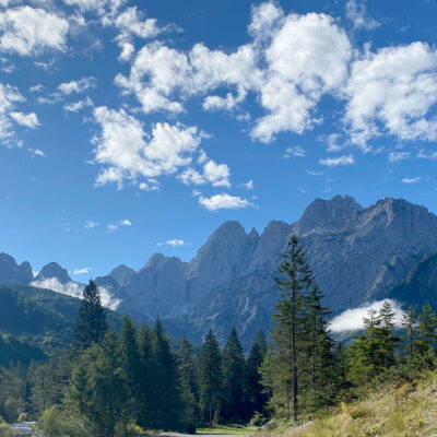Tour Friaul 2023: Val Saisera: Blick zum Jôf di Montasio (Foto: Andreas Kuhrt)