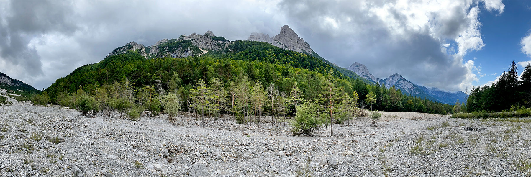 Tour Friaul 2023: Val Dogna: Flussbett der Dogna (Foto: Andreas Kuhrt)
