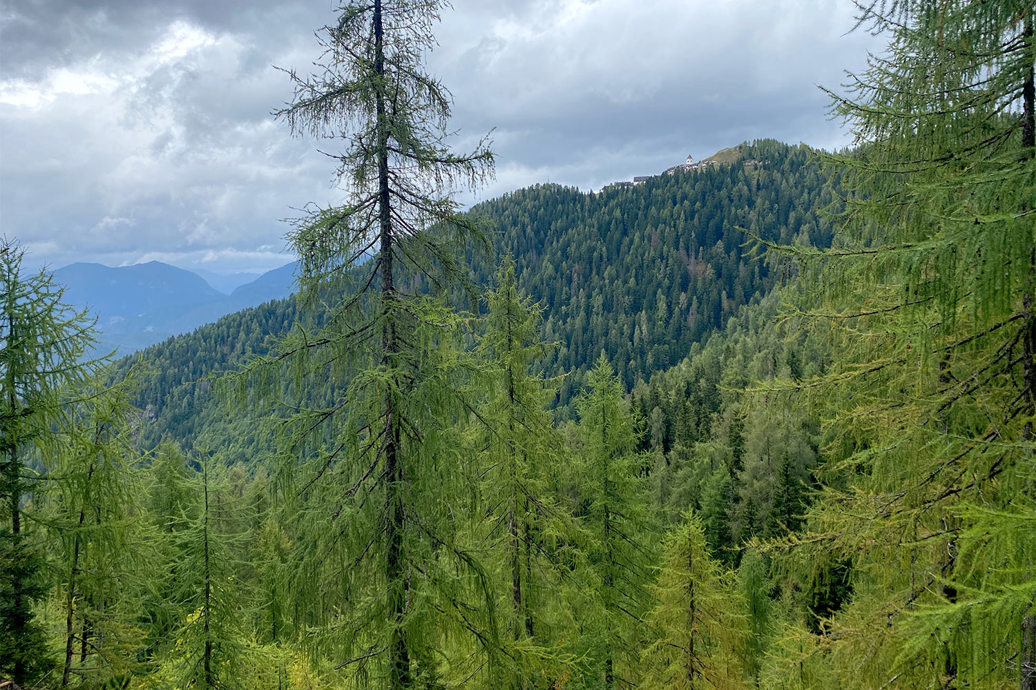 Tour Friaul 2023: Monte Lussari von der Lussari-Straße (Foto: Andreas Kuhrt)