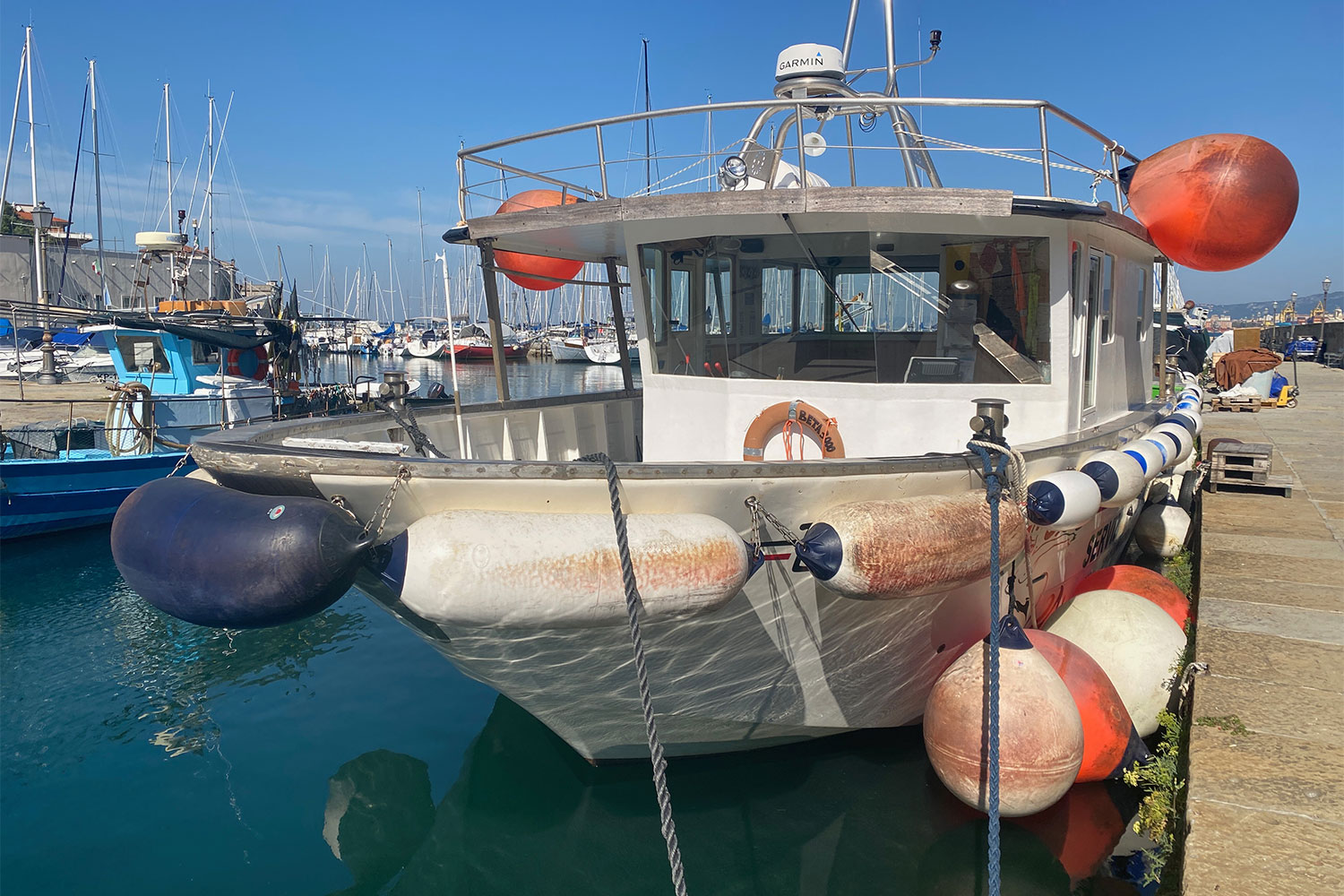 Tour Friaul 2023: Muggia: Stadthafen (Foto: Andreas Kuhrt)