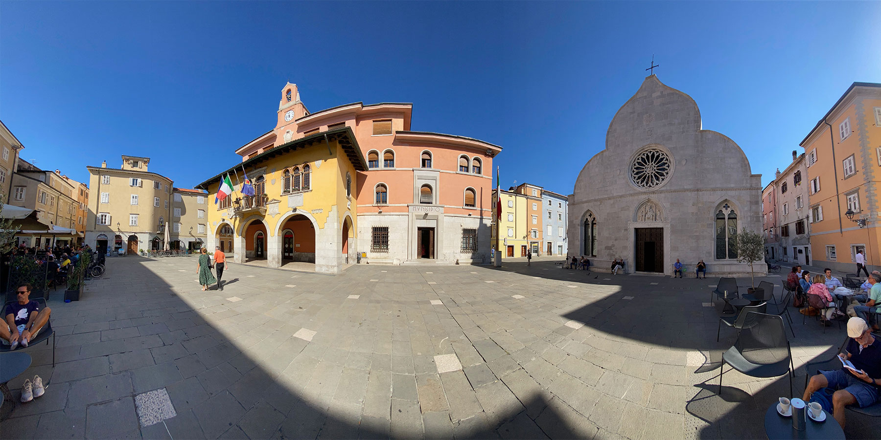Tour Friaul 2023: Muggia: Piazza Guglielmo Marconi (Foto: Andreas Kuhrt)