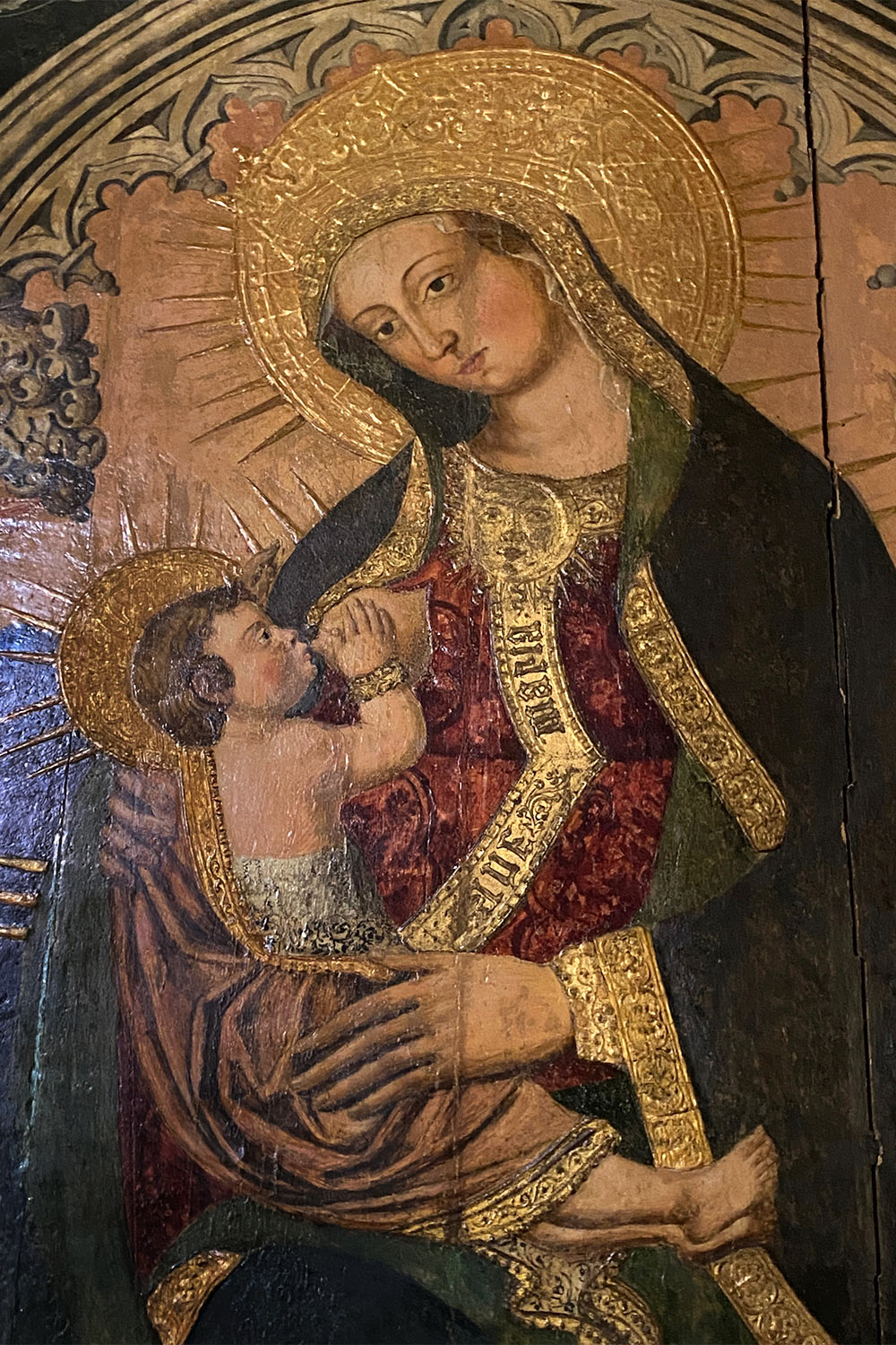 Tour Friaul 2023: Muggia: Kirche San Francesco: Altarbild Madonna del latte (Foto: Andreas Kuhrt)