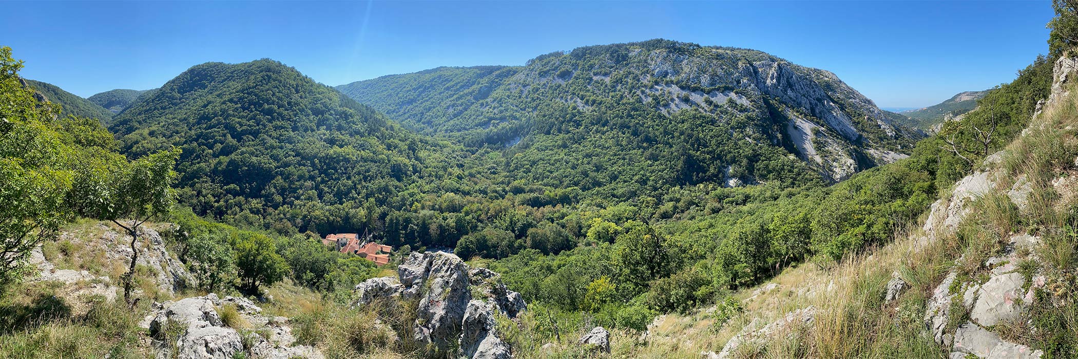 Tour Friaul 2023: Val Rosandra Ausblick (Foto: Andreas Kuhrt)