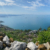 Tour Friaul 2023: Aussichtspunkt Monte Grisa: Blick zum Golf von Triest (Foto: Andreas Kuhrt)