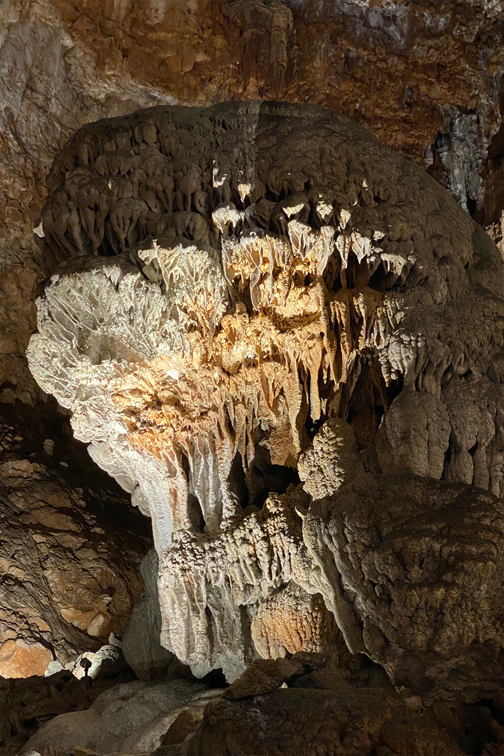 Tour Friaul 2023: Grotta Gigante: Tropfsteine (Foto: Andreas Kuhrt)