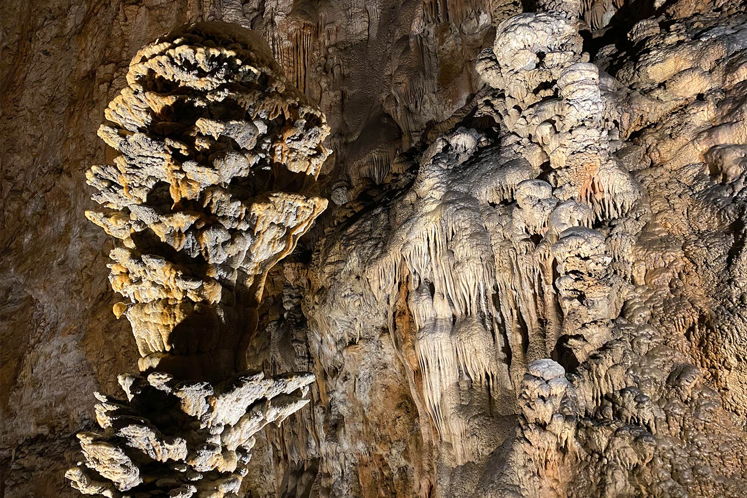 Tour Friaul 2023: Grotta Gigante: Tropfsteine (Foto: Andreas Kuhrt)