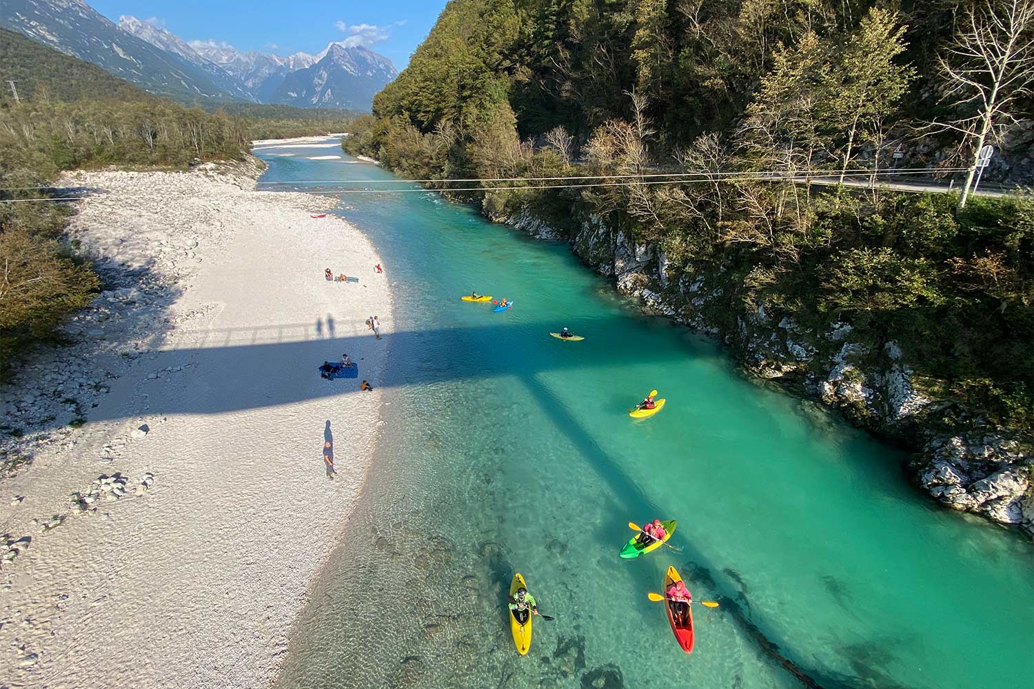 Tour Friaul 2023: Slowenien: Soča bei Boka (Foto: Andreas Kuhrt)