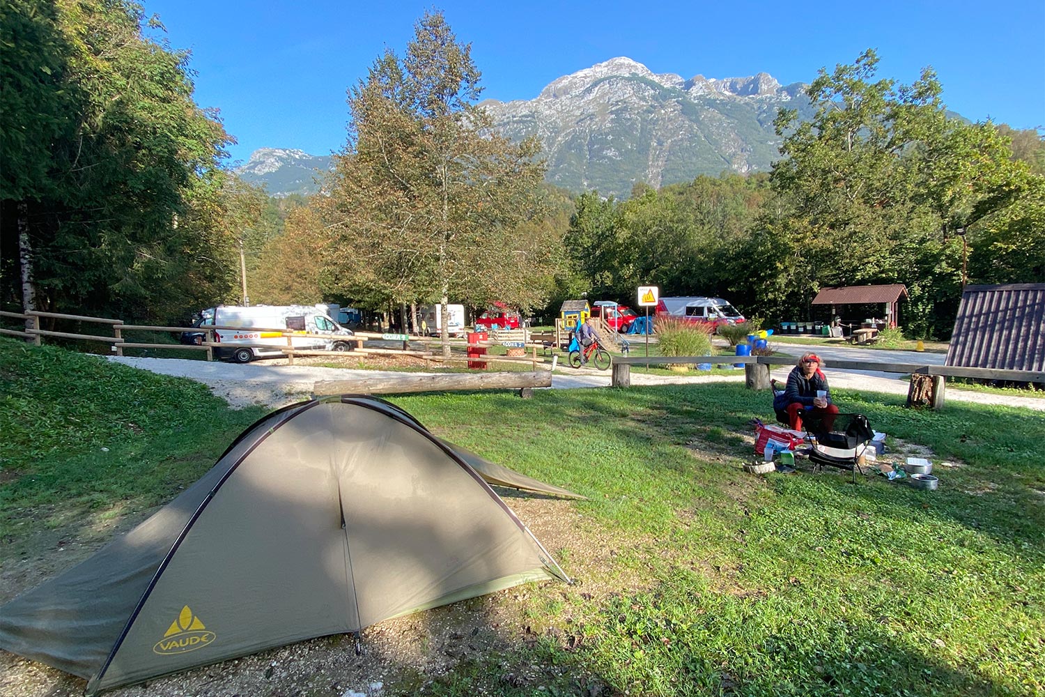 Tour Friaul 2023: Slowenien: Camp Liza bei Bevec (Foto: Andreas Kuhrt)