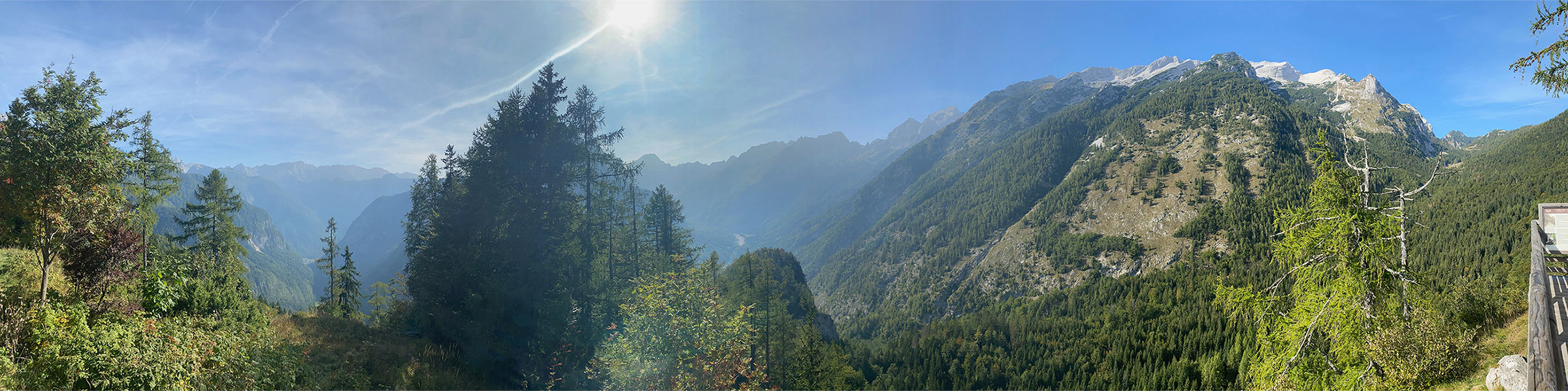 Tour Friaul 2023: Slowenien: Blick vom Aussichtspunkt Supca (Foto: Andreas Kuhrt)