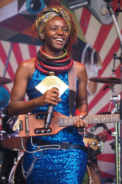 Rudolstadt-Festival 2023: Pamela Badjogo (Gabun/Frankreich) (Foto: Manuela Hahnebach)