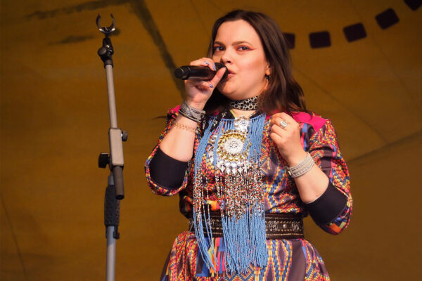 Rudolstadt-Festival 2023: Solju (Finnland): Hildá Länsman (Foto: Andreas Kuhrt)