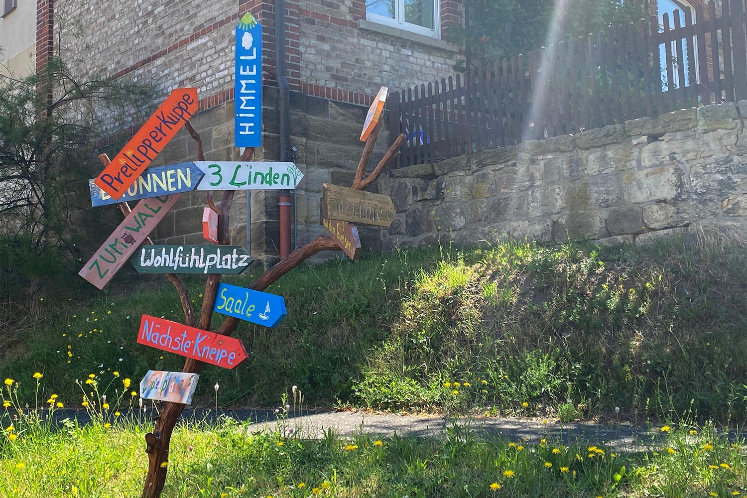 Wanderung zum Kulm: Wegweiser in Oberpreilipp (Foto: Andreas Kuhrt)