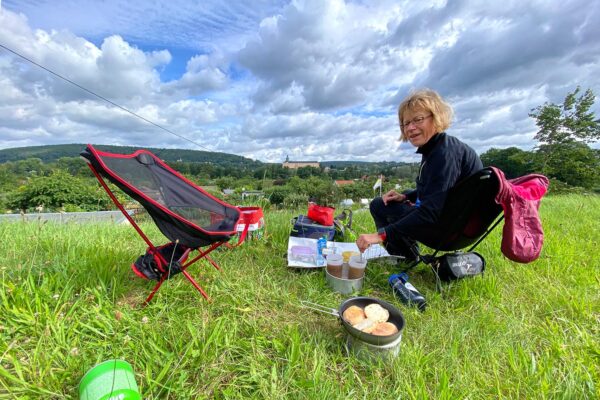 Rudolstadt Festival 2024: Terrasse Cumbach: Ausblick zur Heidecksburg (Foto: Andreas Kuhrt)