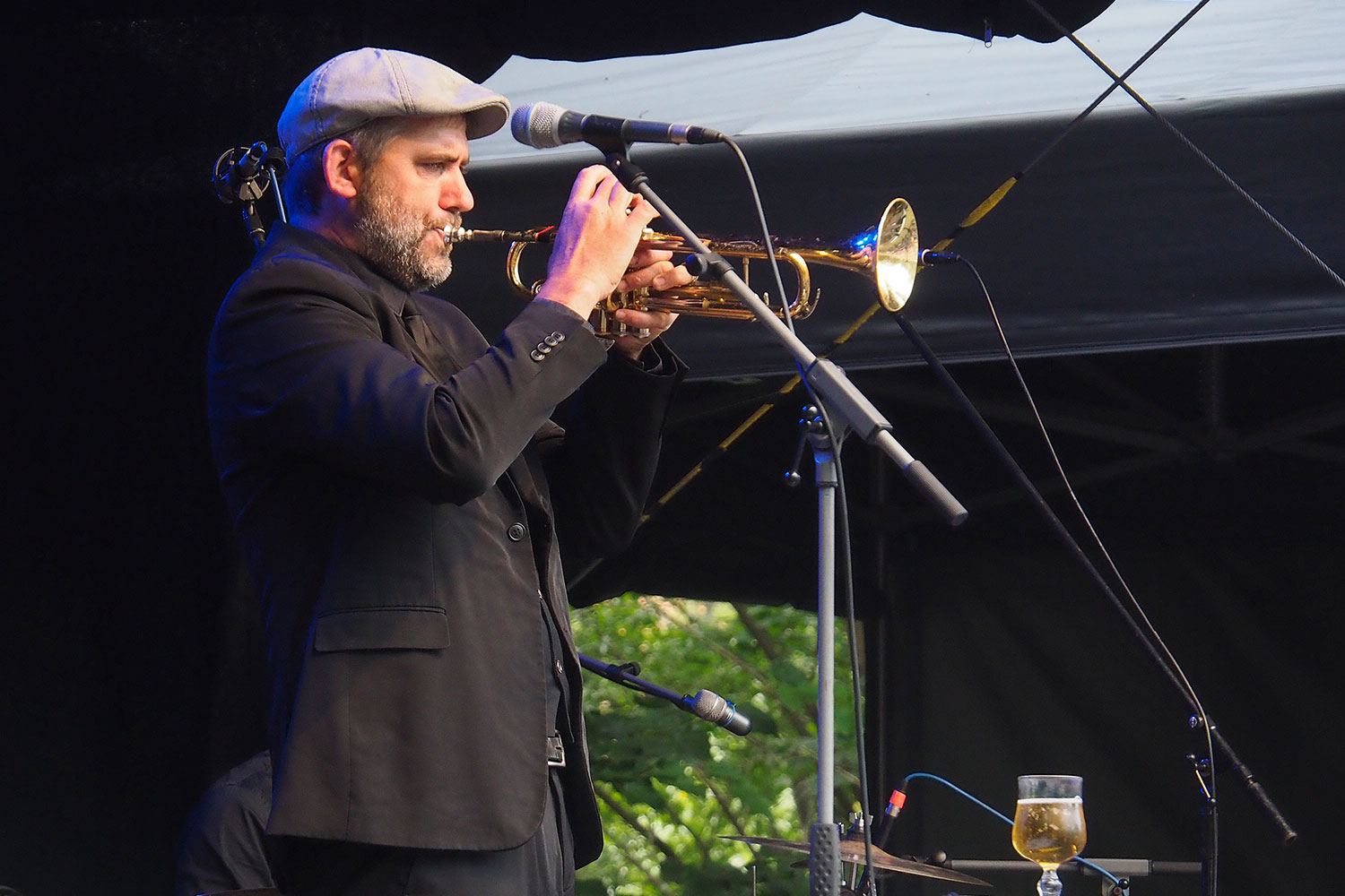 Rudolstadt Festival 2024: Konzertbühne im Heinepark: La Gâpette: Rodolphe Cornier (Foto: Andreas Kuhrt)