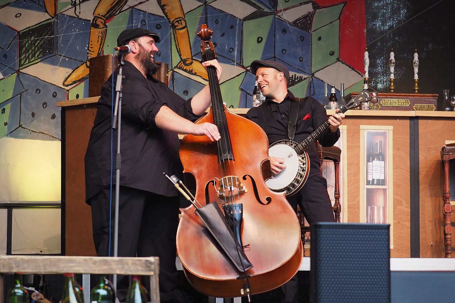 Rudolstadt Festival 2024: Konzertbühne Heinepark: La Gâpette: Gaël Ros + Piere-Luc Martin (Foto: Manuela Hahnebach)