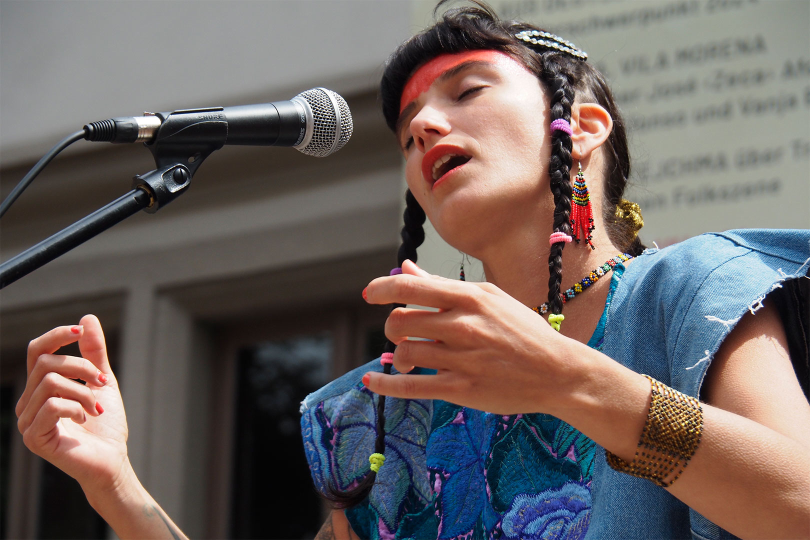 Rudolstadt Festival 2024: Schulplatz: Riosentí: Aline Novaro (Foto: Andreas Kuhrt)