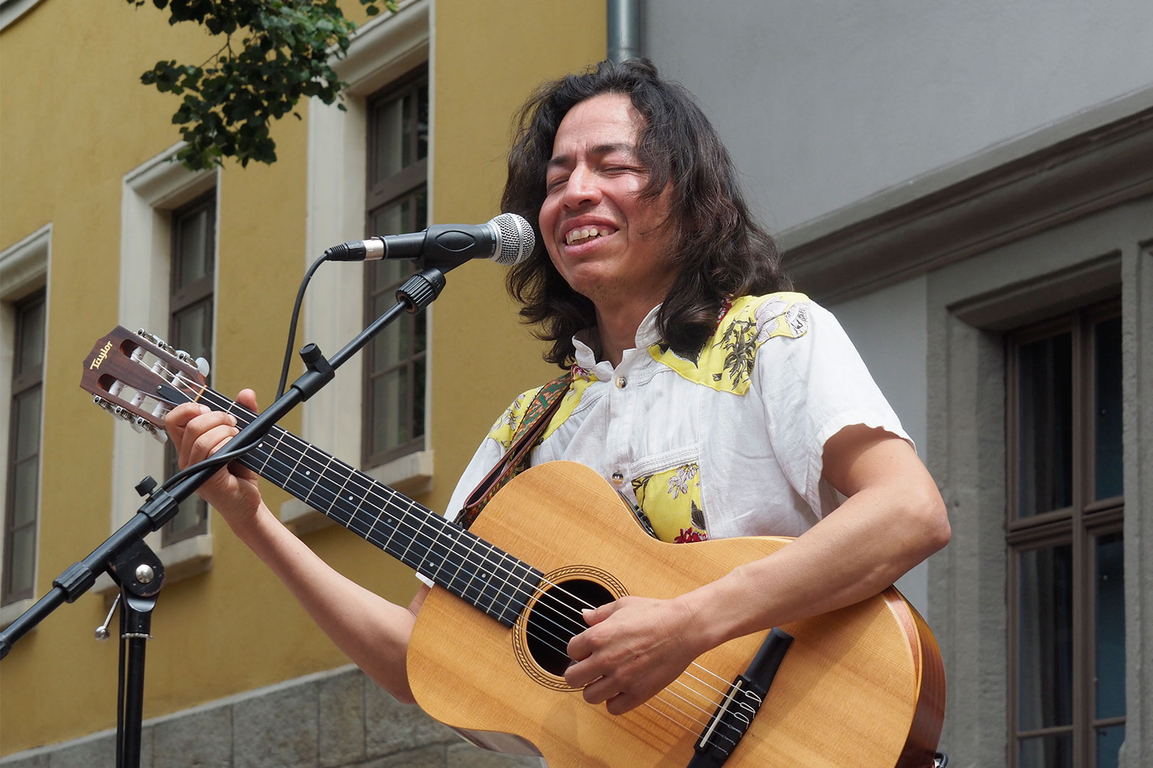 Rudolstadt Festival 2024: Schulplatz: Riosentí: Josué Avalos (Foto: Andreas Kuhrt)