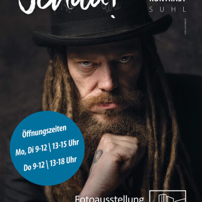 Fotoclub-Kontrast-Ausstellung "Schau!": Rennsteig-Galerie Suhl, 08.05-30.10.202 (Plakat, Foto: Julia Didelot, Gestaltung: design.akut.zone)