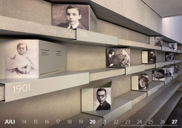 Fotokalender 2025: bauhaus + dessau: Kurt-Weill-Ausstellung im Meisterhaus Moholy-Nagy (Foto/Gestaltung: Andreas Kuhrt)