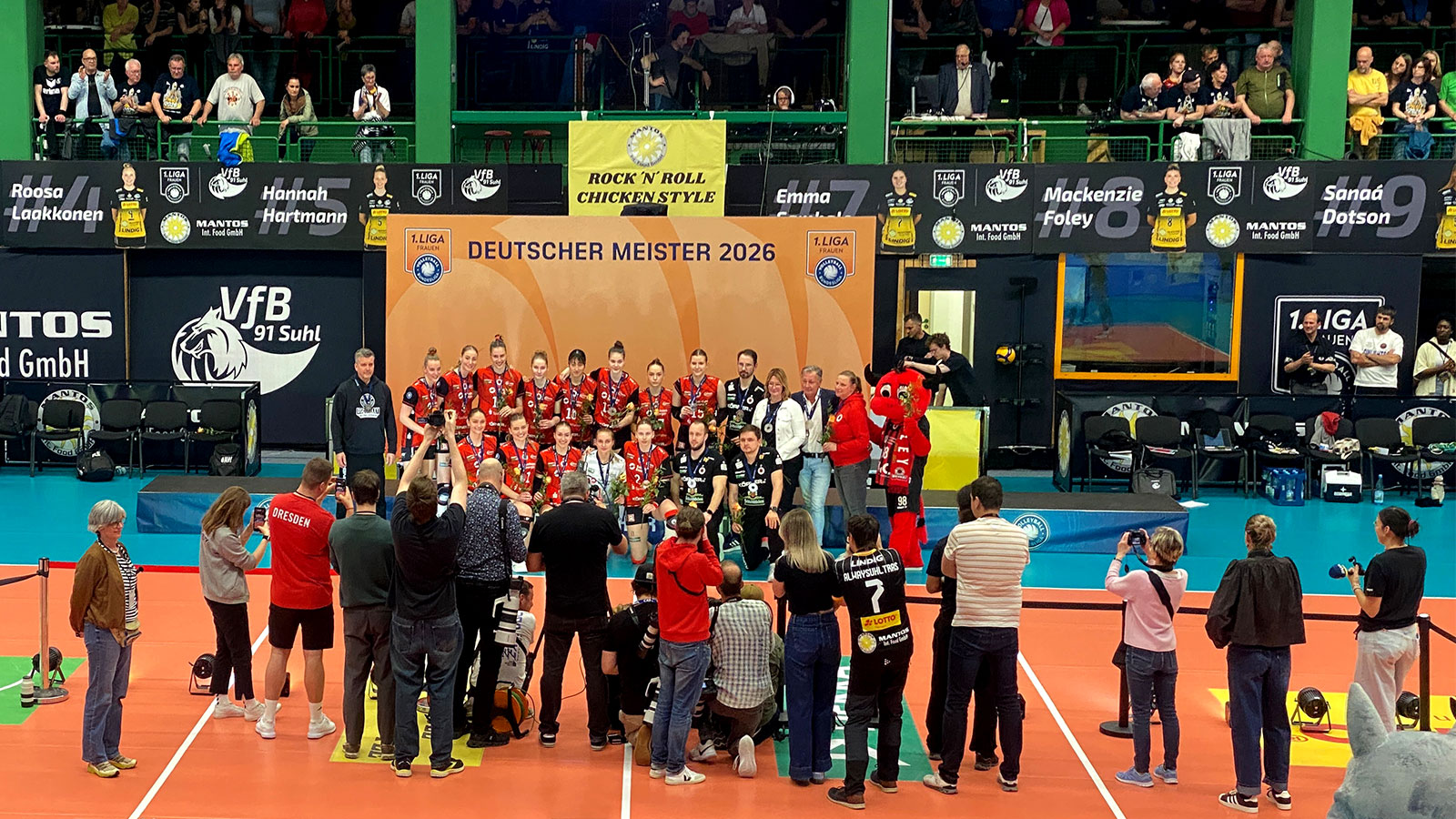 Suhl Wolfsgrube, 22.04.2026: Finale Deutsche Meisterschaft Volleyball Frauen: Dresdner SC wird Vizemeister (Foto: Andreas Kuhrt)