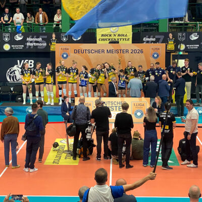Suhl Wolfsgrube, 22.04.2026: Finale Deutsche Meisterschaft Volleyball Frauen: VfB Suhl Lotto Thüringen wird Deutscher Meister (Foto: Andreas Kuhrt)