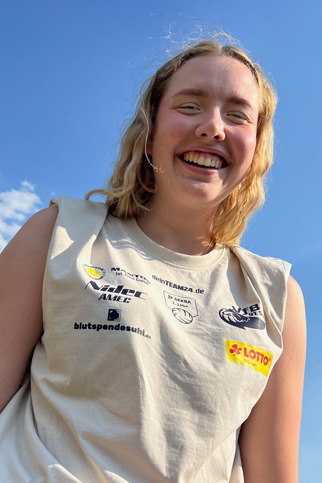 VfB Suhl LOTTO Thüringen Teampräsentation am 15.08.2026 auf dem Sportplatz in Heidersbach: Lea Feistritzer (Außenangriff) (Foto: Andreas Kuhrt)