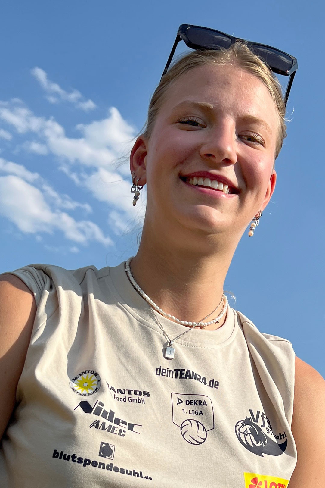 VfB Suhl LOTTO Thüringen Teampräsentation am 15.08.2026 auf dem Sportplatz in Heidersbach: Svea Naujack (Außenangriff) (Foto: Andreas Kuhrt)