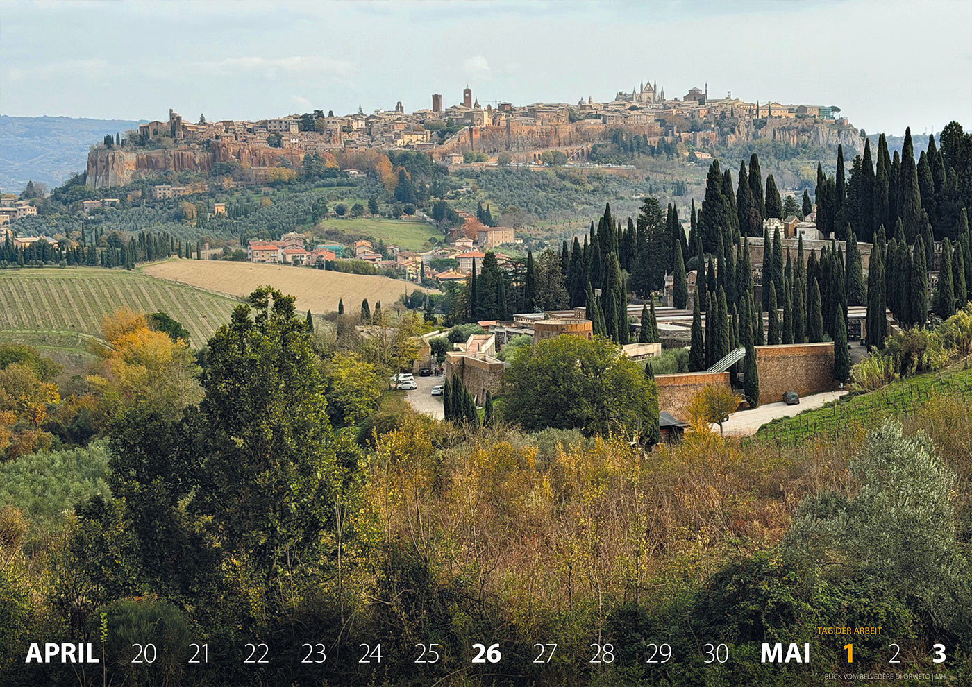 Fotokalender 2026: Italien: Blick vom Belvedere di Orvieto (Foto: Manuela Hahnebach)
