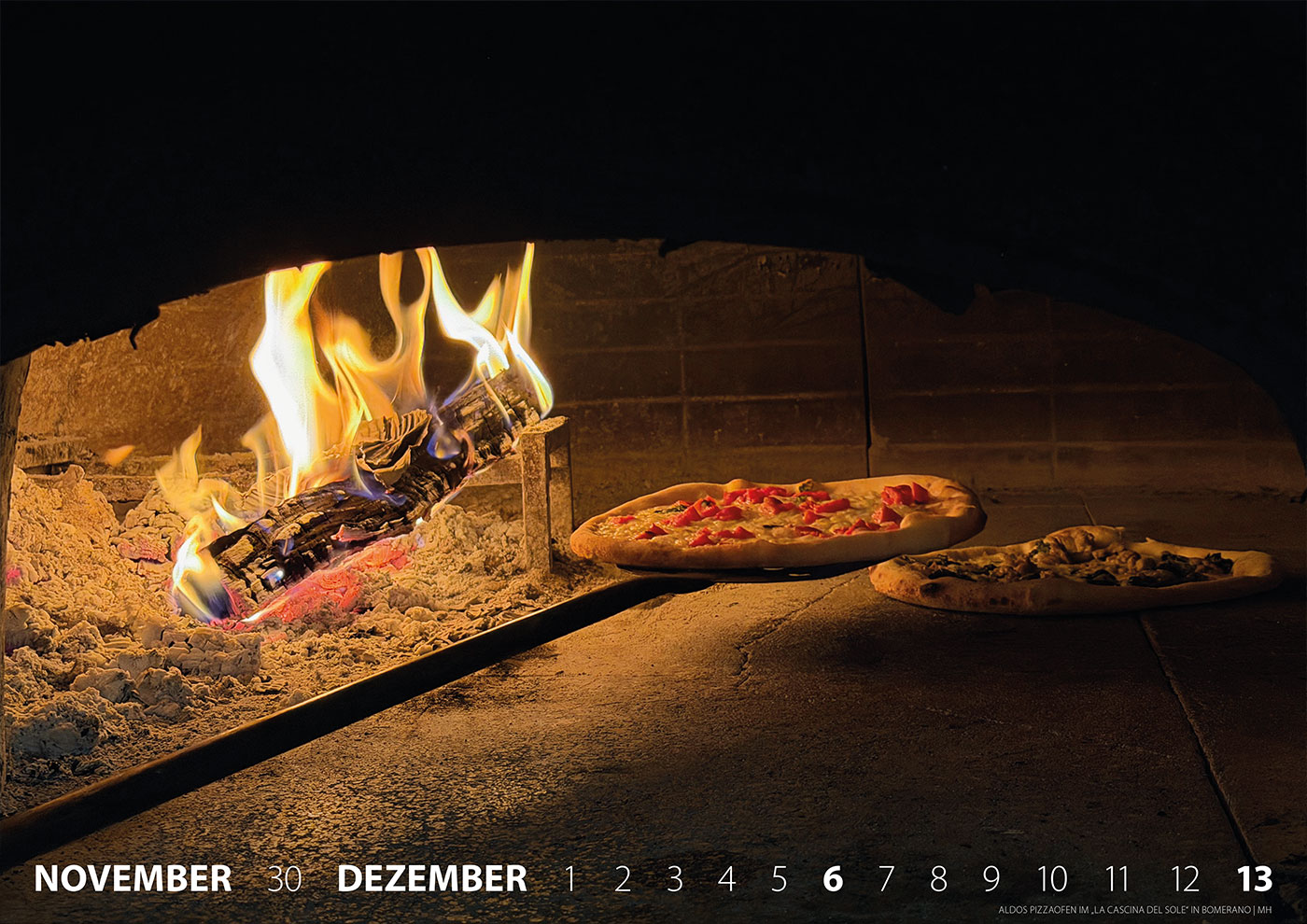 Fotokalender 2026: Italien: Pizzaofen im "La Cascina del Sole" in Bomerano (Foto: Manuela Hahnebach)