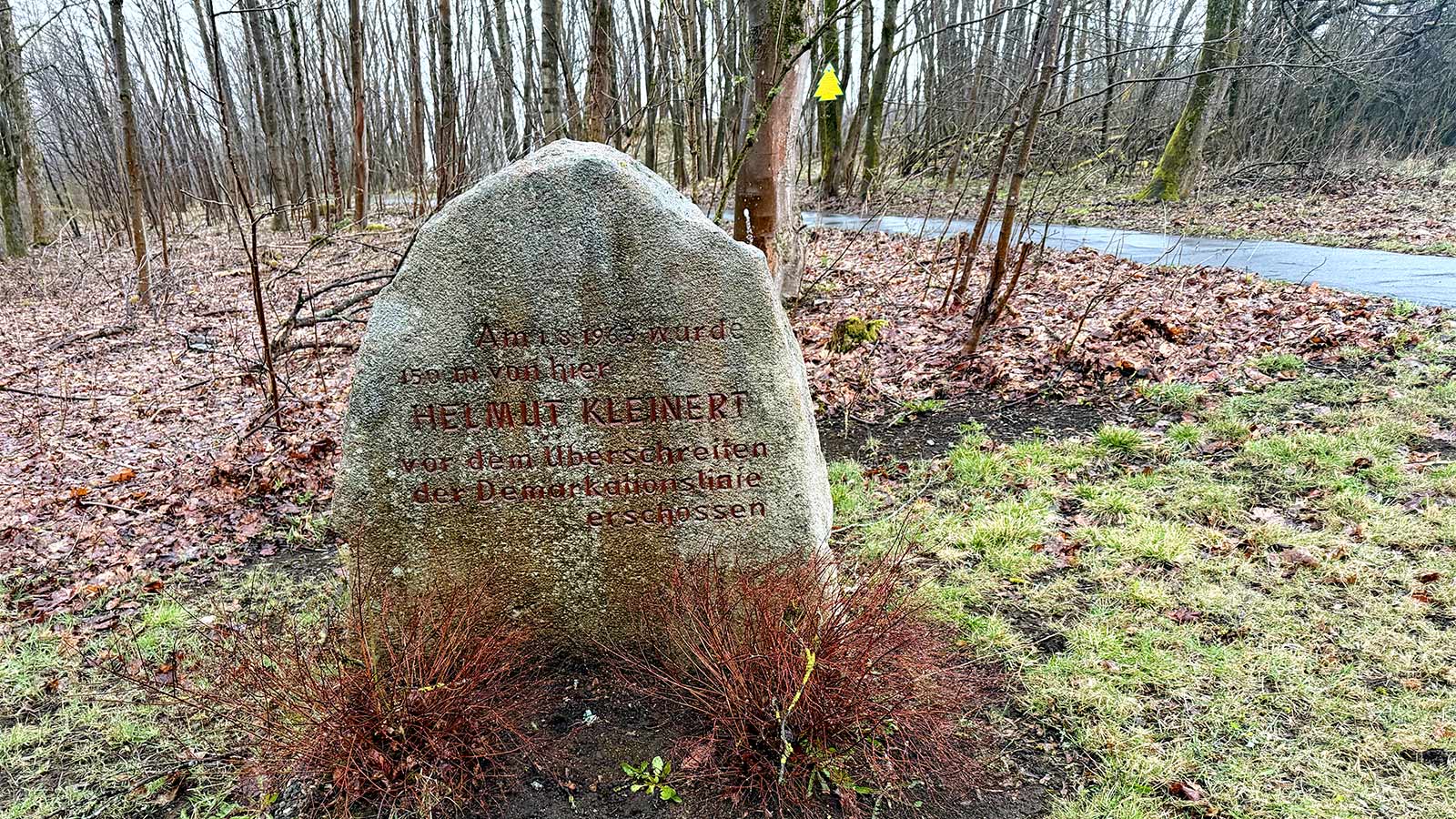 Osterwanderung Grünes Band 2026: Harz: Hohegeiß: Helmut-Kleinert-Gedenkstein (Foto: Manuela Hahnebach)