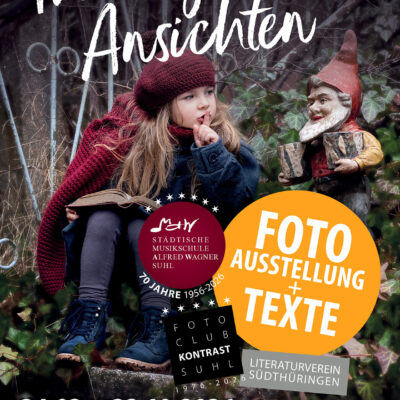 24.01. - 22.10.2026: Fotoclubausstellung "Thüringer Ansichten" in der Musikschule Suhl (Plakat, Foto: Julia Didelot)