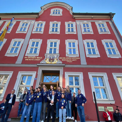 Suhl, Altes Rathaus, 02.03.2026: Empfang der Bundesliga-Volleyballerinnen VfB Suhl Lotto Thüringen: Pokalsiegerinnen 2026 (Foto: Andreas Kuhrt)