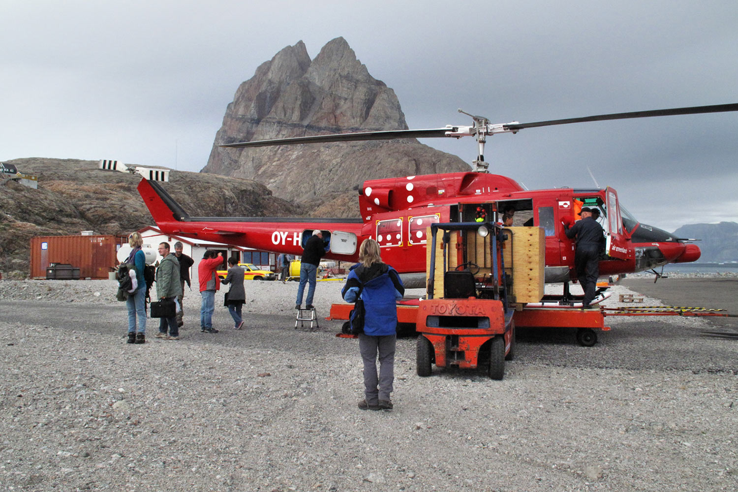 Heliport . Uummannaq . Grönland . 2009 (Foto: Manuela Hahnebach)