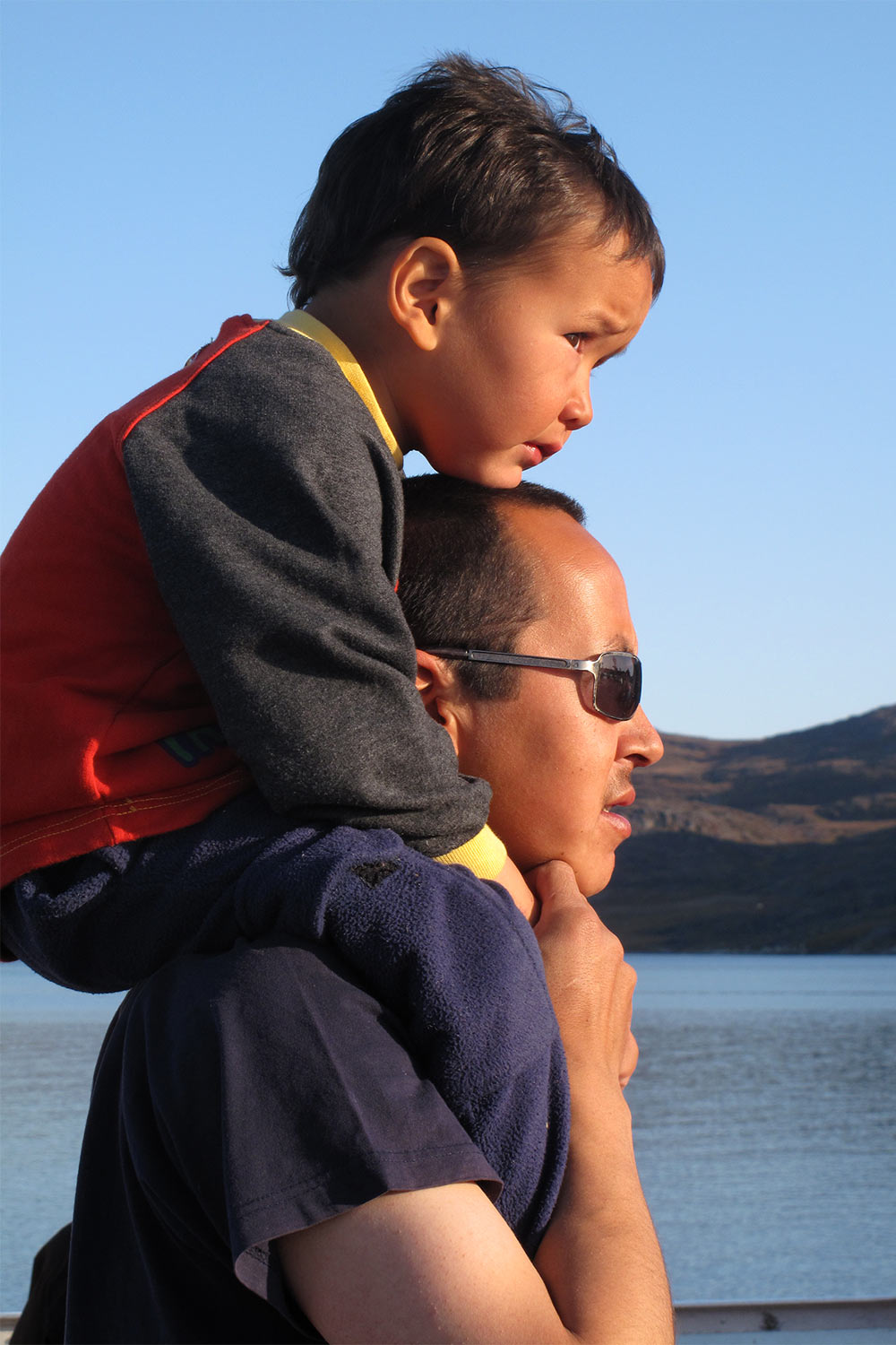 Grönländer auf der Fähre . Grönland . 2009 (Foto: Manuela Hahnebach)