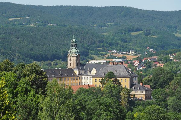 Blick zur Heidecksburg von der Debrahöhe . Rudolstadt-Festival 2017 (Foto: Manuela Hahnebach)