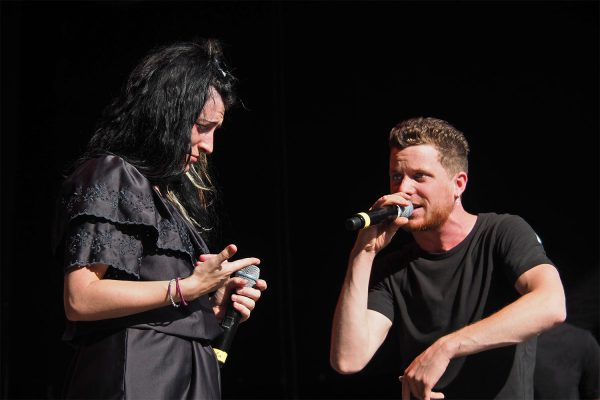 Humanophones: Frédérika Alésina & Joris Le Dantec . Rudolstadt-Festival 2017 (Foto: Manuela Hahnebach)