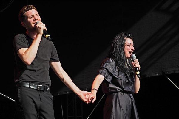 Humanophones: Joris Le Dantec & Frédérika Alésina . Rudolstadt-Festival 2017 (Foto: Manuela Hahnebach)