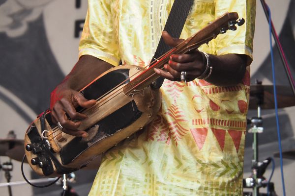 Trio Da Kali: Mamadou Kouyaté . Rudolstadt-Festival 2017 (Foto: Manuela Hahnebach)