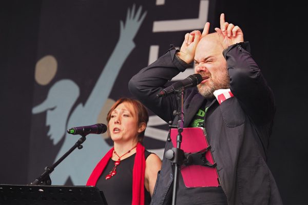 Bella Ciao: Gabriella Aiello & Maurizio Geri . Rudolstadt-Festival 2018 (Foto: Manuela Hahnebach)