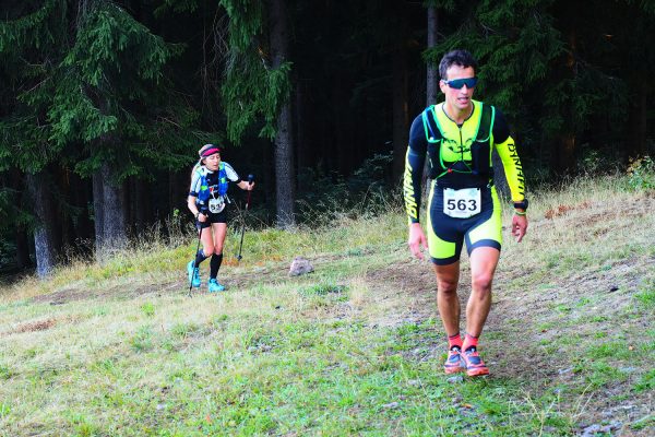 Südthüringentrail 2018 . Am Döllberg: Monika Kahl, Michael Dünkel